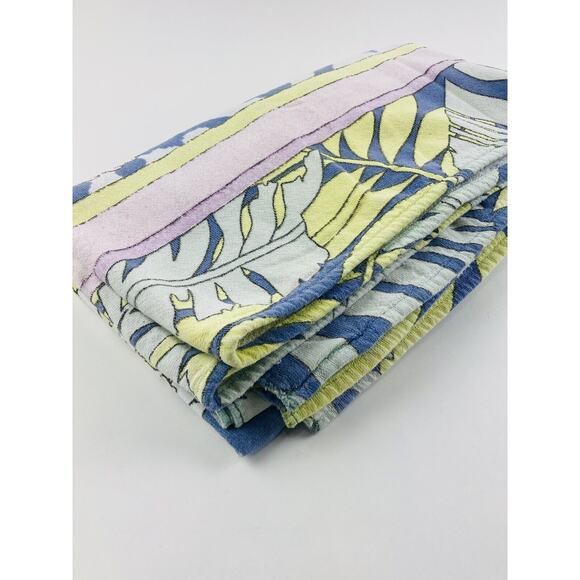 Vintage Pastel Beach Towel Ocean Seashells Made Brazil Coastal Images Cotton Art - Picture 4 of 11